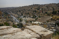 Amman Zitadelle Blick auf Stadt