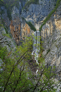 Soca Tal Boka Wasserfall oben