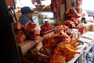 Bolivien Markt Fleisch