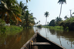 Kerala Backwaters Boot und Fluss