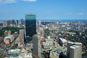 Boston Blick vom Prudential Tower