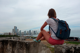 Cartagena Blick auf Hochhäuser Franzi