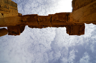 Jerash Blick in Himmel Ruine