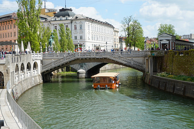 Ljubljana 3 Brücken Fluss