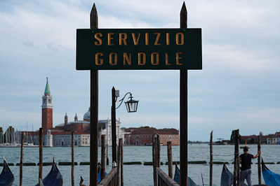 Venedig Gondel Schild