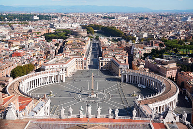 Vatikan Blick auf Petersplatz
