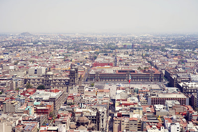 Mexico City von oben Zocalo