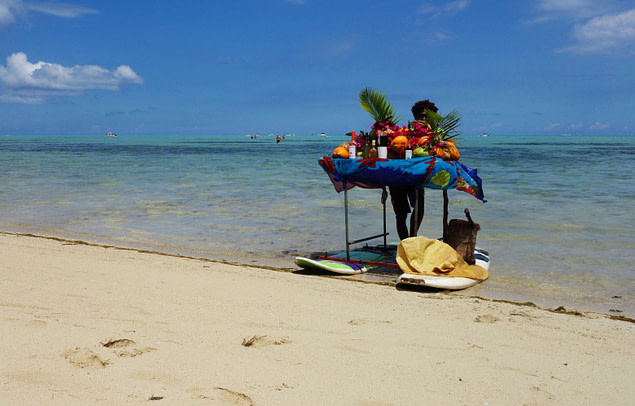 Mauritius Ile Benitier Bar im Meer