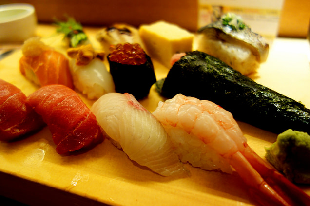 Japan Essen Sushi Platte