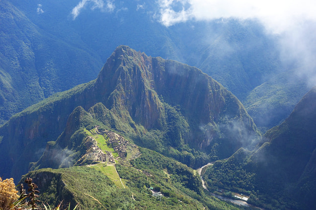 Blick vom Machu Picchu Mountain