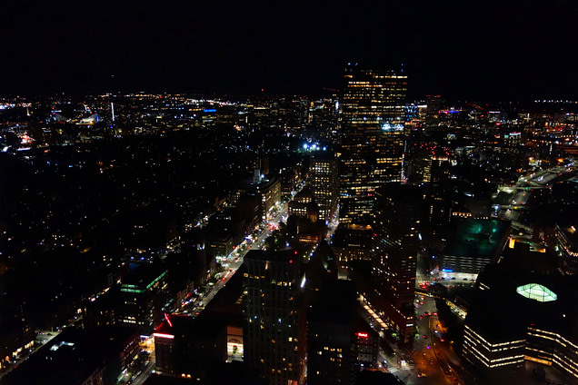 Boston Blick vom Prudential Tower nachts
