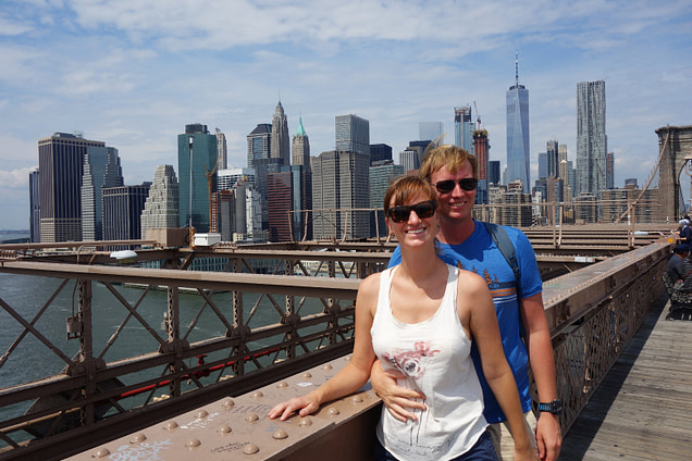 New York Brooklyn Bridge Paar