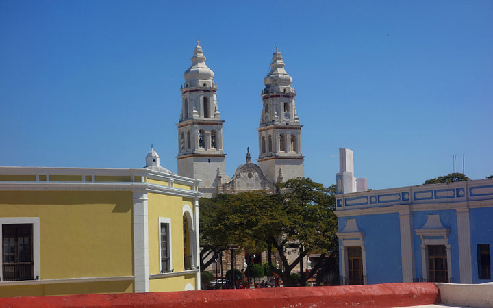 Campeche Kathedrale von oben
