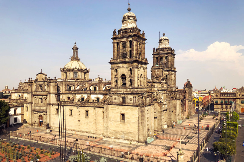 Mexico City Kathedrale von oben