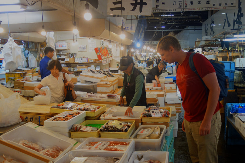 Tokio Tsukiji Fischmarkt Matthias