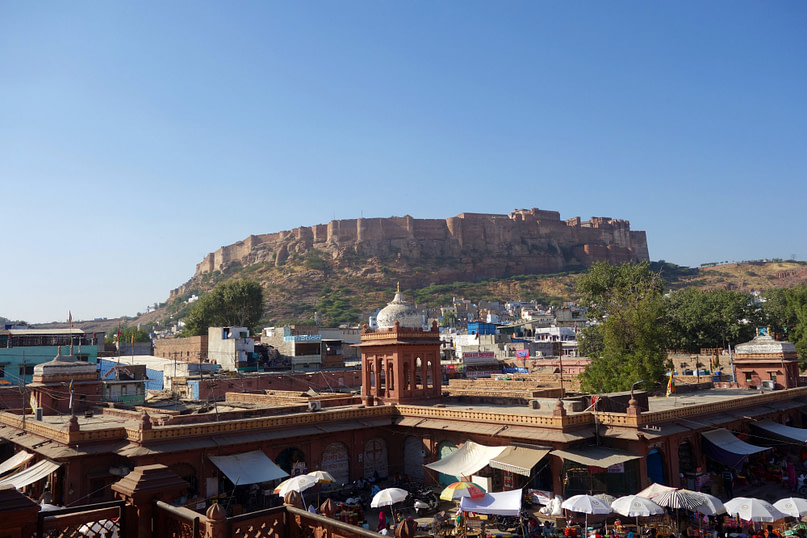 Jodhpur Blick auf Festung vom Hotel