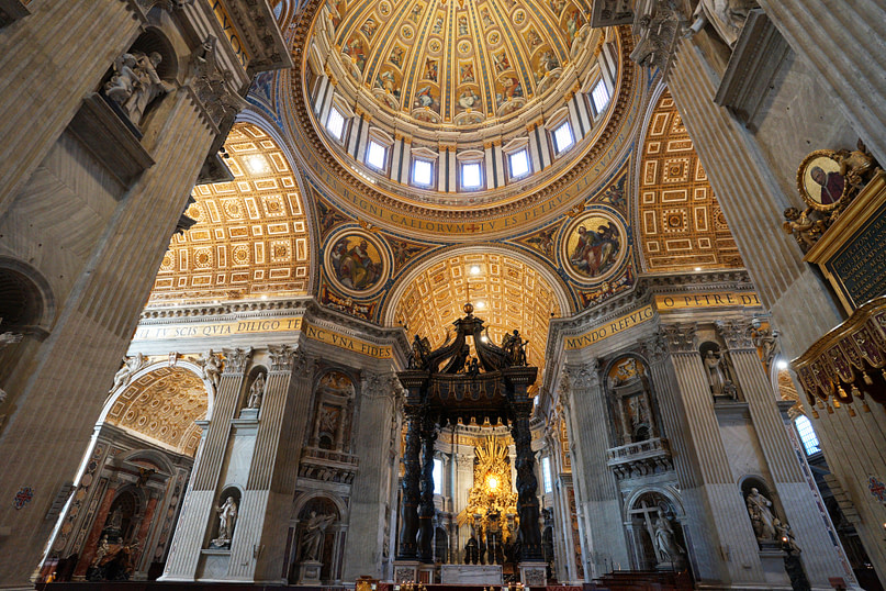 Vatikan Petersdom Altar und Kuppel