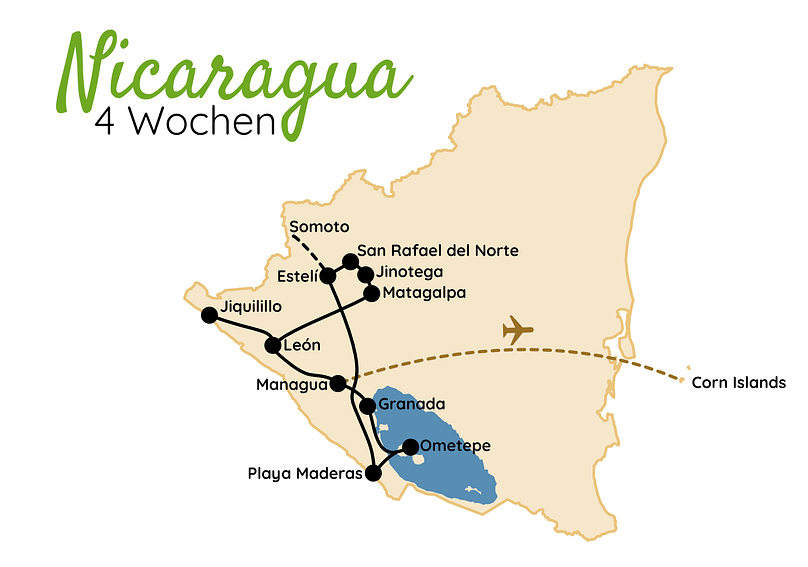 Nicaragua Route 4 Wochen