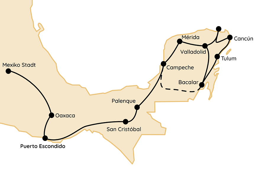 Mexiko Routen