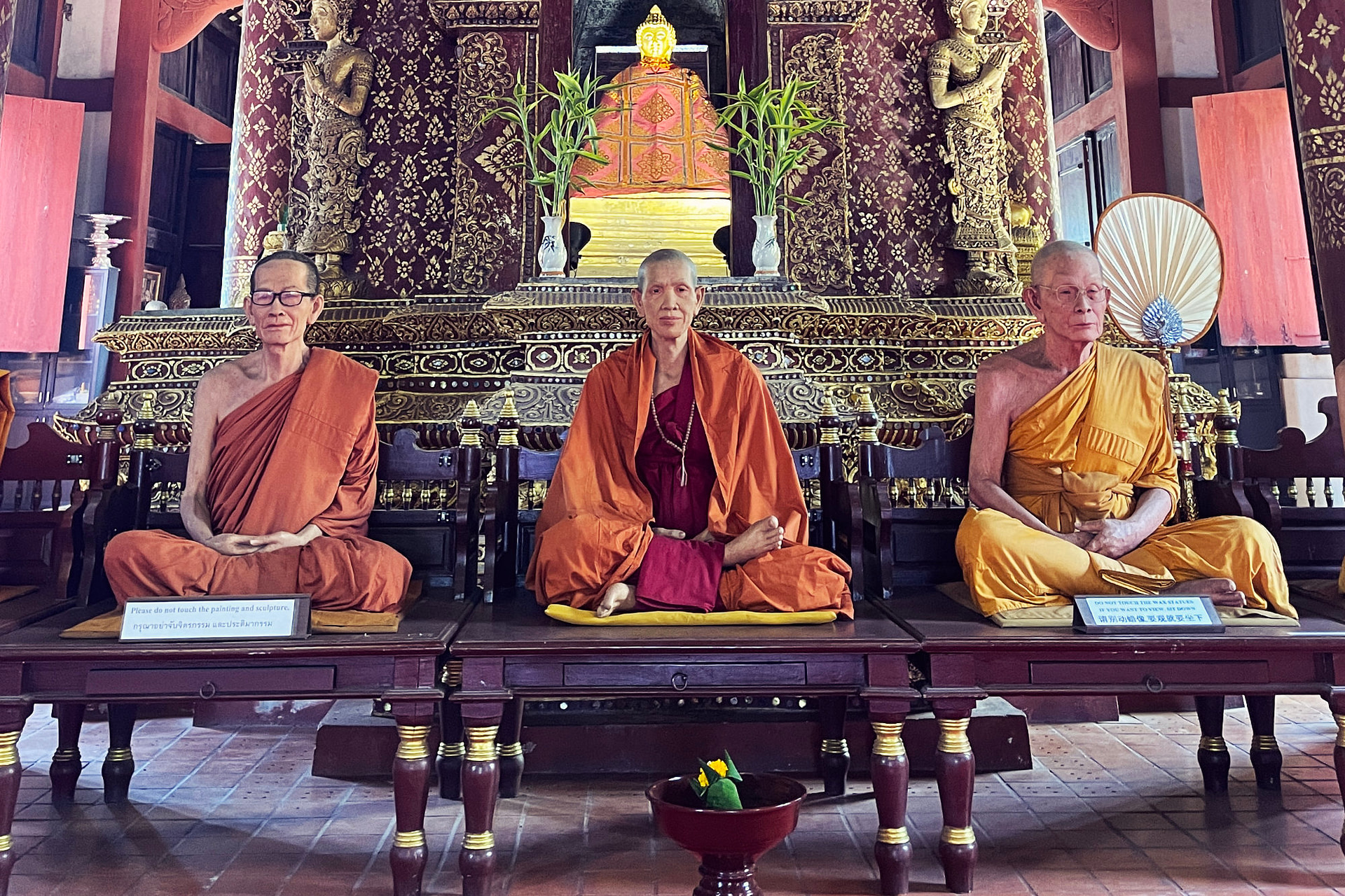 Wat Phra Singh Mönche Wachsfiguren